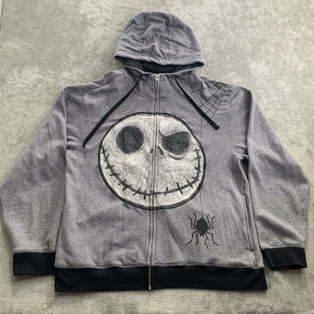 Disney Store Hoodie Mens XXL Nightmare Before Christmas Jack Skellington Jacket